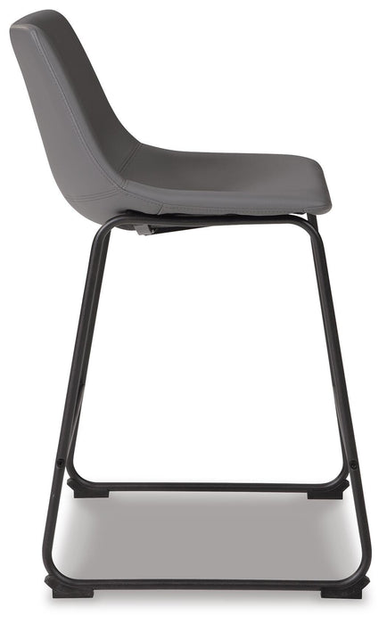 Signature Design Gray Upholstered Barstool (2/CN)