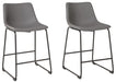 Signature Design Gray Upholstered Barstool (2/CN)