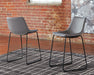 Signature Design Gray Upholstered Barstool (2/CN)