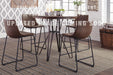 Signature Design Brown Tall UPH Barstool (2/CN)