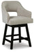 Signature Design Linen/Brown UPH Swivel Barstool (2/CN)