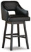 Signature Design Black/Dark Brown Tall UPH Swivel Barstool(2/CN)