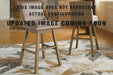 Signature Design Linen/Brown UPH Swivel Barstool (2/CN)