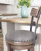 Signature Design Gray Tall UPH Swivel Barstool(1/CN)