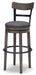 Signature Design Gray Tall UPH Swivel Barstool(1/CN)