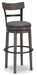 Signature Design Gray Tall UPH Swivel Barstool(1/CN)