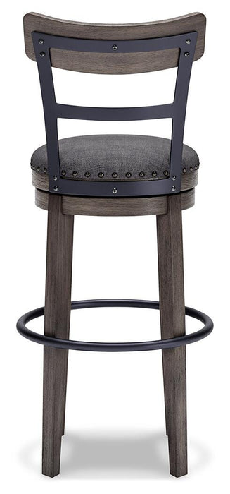 Signature Design Gray Tall UPH Swivel Barstool(1/CN)