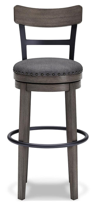 Signature Design Gray Tall UPH Swivel Barstool(1/CN)