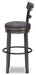 Signature Design Gray Tall UPH Swivel Barstool(1/CN)