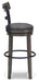 Signature Design Gray Tall UPH Swivel Barstool(1/CN)