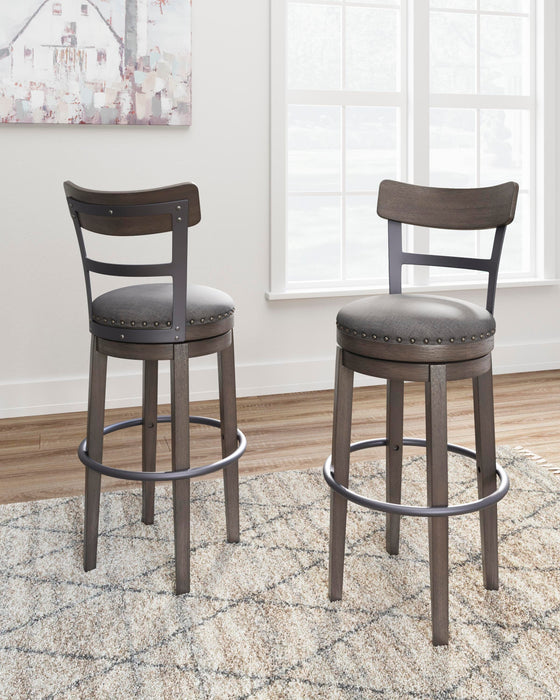 Signature Design Gray Tall UPH Swivel Barstool(1/CN)