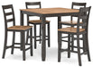 Signature Design Natural/Brown DRM Counter Table Set (5/CN)
