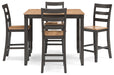 Signature Design Natural/Brown DRM Counter Table Set (5/CN)