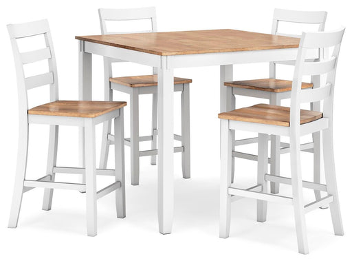Signature Design Natural/White DRM Counter Table Set (5/CN)