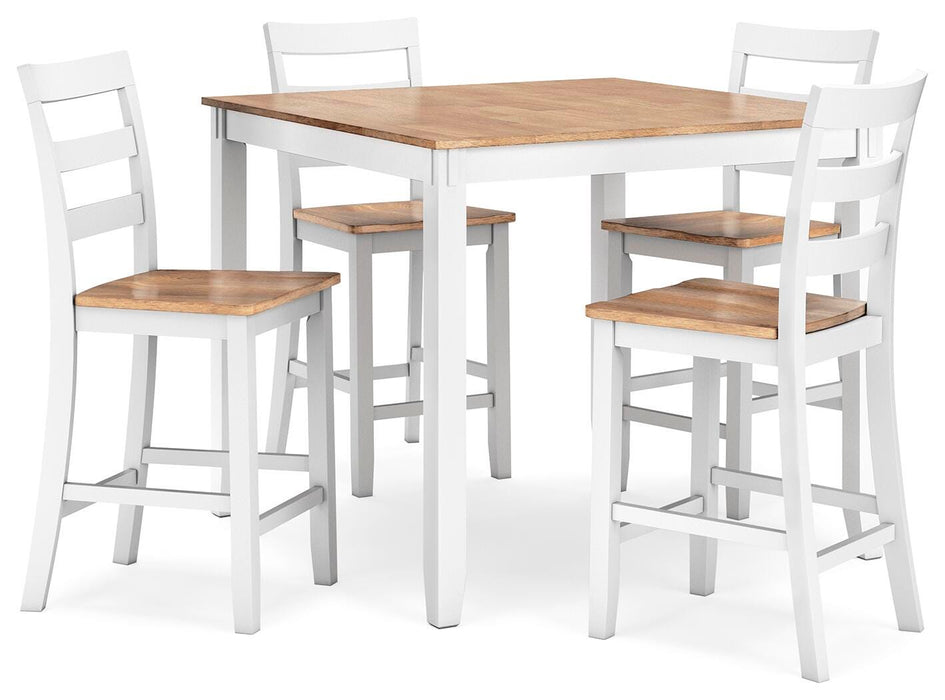 Signature Design Natural/White DRM Counter Table Set (5/CN)