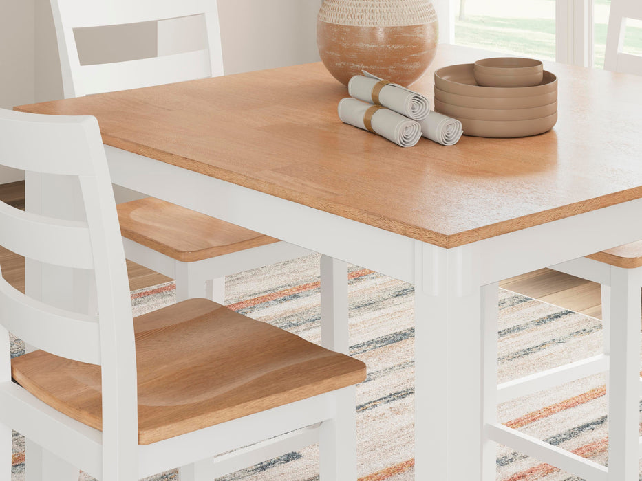 Signature Design Natural/White DRM Counter Table Set (5/CN)