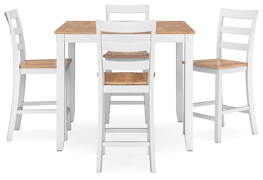 Signature Design Natural/White DRM Counter Table Set (5/CN)