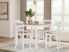 Signature Design Natural/White DRM Counter Table Set (5/CN)