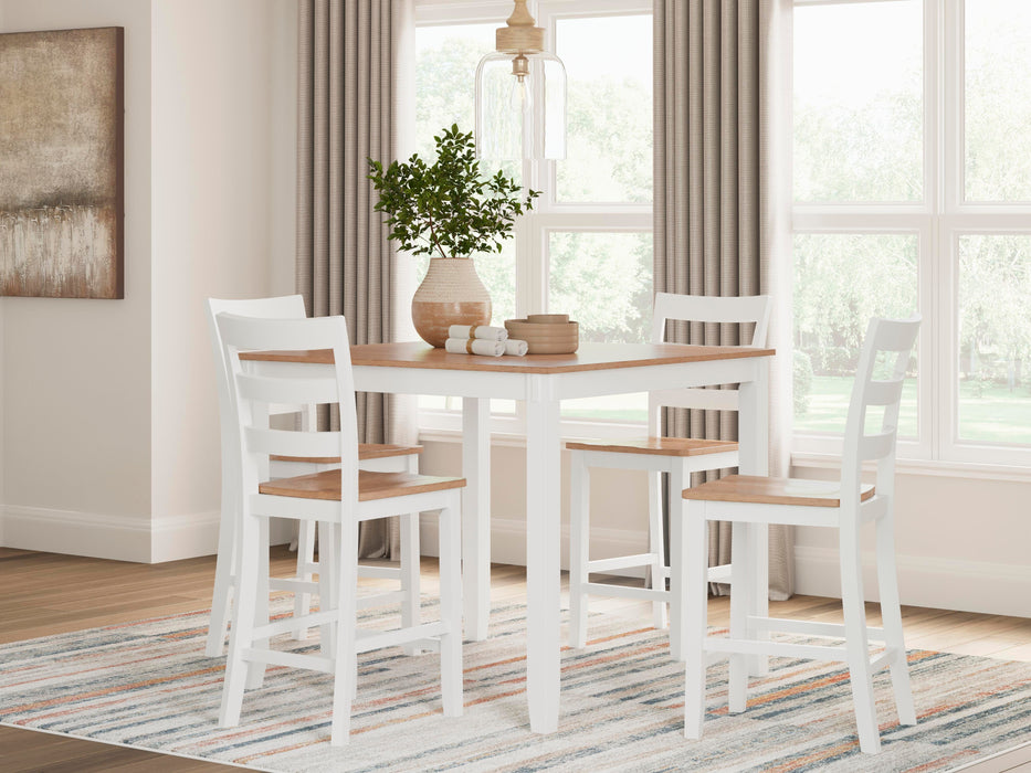 Signature Design Natural/White DRM Counter Table Set (5/CN)
