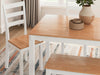 Signature Design Natural/White Dining Room Table Set (6/CN)