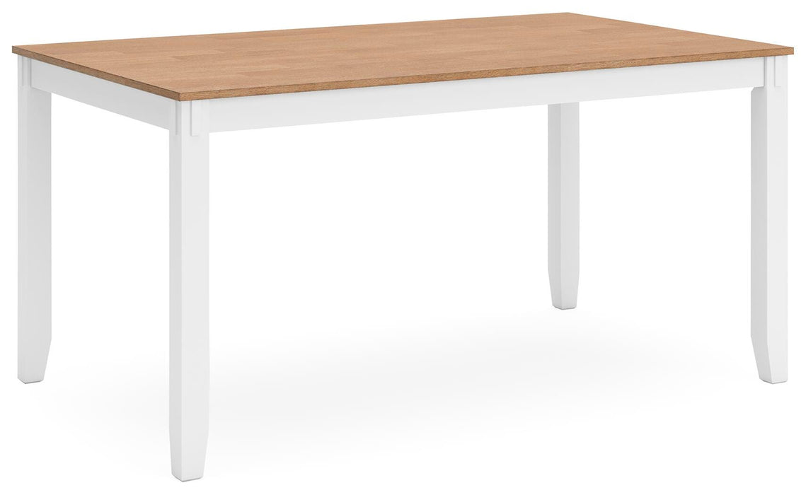 Signature Design Natural/White Dining Room Table Set (6/CN)