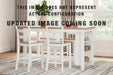 Signature Design Natural/White Dining Room Table Set (6/CN)