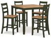 Signature Design Natural/Green DRM Counter Table Set (5/CN)