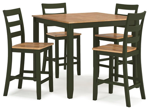 Signature Design Natural/Green DRM Counter Table Set (5/CN)