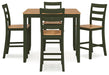 Signature Design Natural/Green DRM Counter Table Set (5/CN)