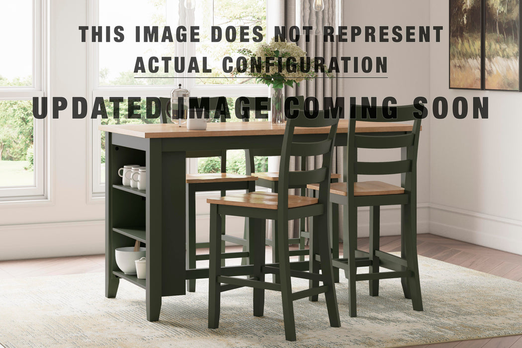 Signature Design Natural/Green DRM Counter Table Set (5/CN)
