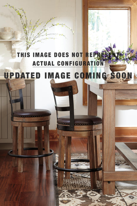 Signature Design Light Brown Tall UPH Swivel Barstool(1/CN)