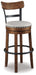 Signature Design Brown Tall UPH Swivel Barstool(1/CN)