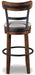 Signature Design Brown Tall UPH Swivel Barstool(1/CN)
