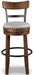 Signature Design Brown Tall UPH Swivel Barstool(1/CN)