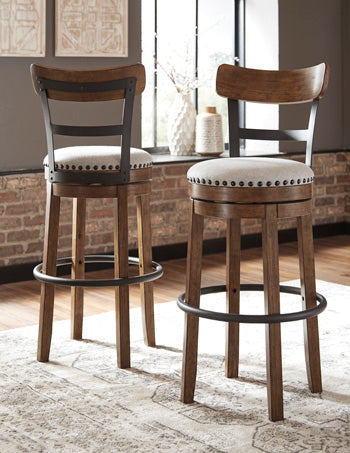 Signature Design Brown Tall UPH Swivel Barstool(1/CN)