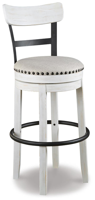 Signature Design White Tall UPH Swivel Barstool(1/CN)