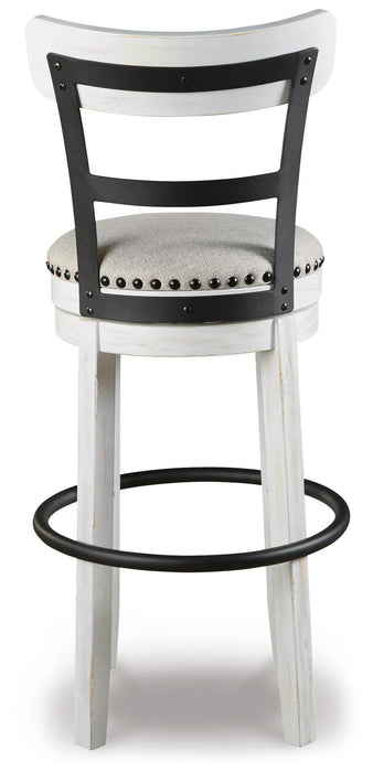 Signature Design White Tall UPH Swivel Barstool(1/CN)