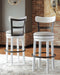 Signature Design White Tall UPH Swivel Barstool(1/CN)