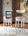 Signature Design White Tall UPH Swivel Barstool(1/CN)
