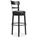 Signature Design Black Tall UPH Swivel Barstool(1/CN)