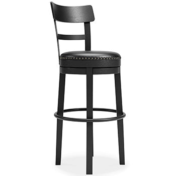 Signature Design Black Tall UPH Swivel Barstool(1/CN)