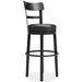 Signature Design Black Tall UPH Swivel Barstool(1/CN)