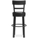 Signature Design Black Tall UPH Swivel Barstool(1/CN)