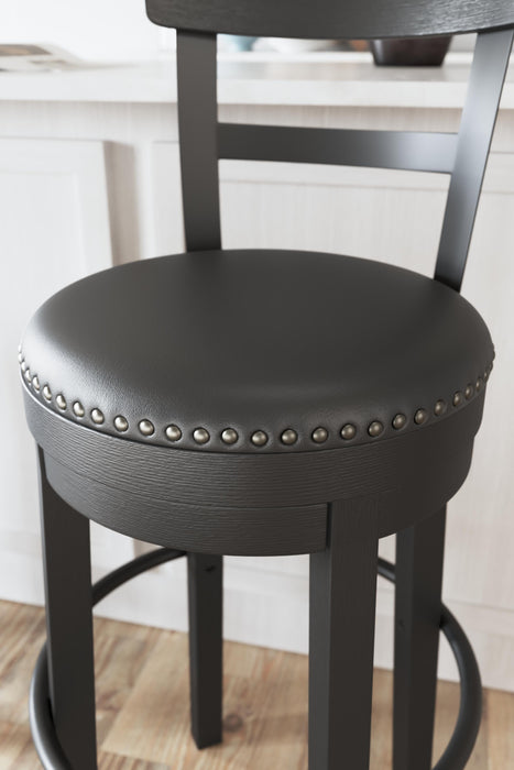 Signature Design Black Tall UPH Swivel Barstool(1/CN)