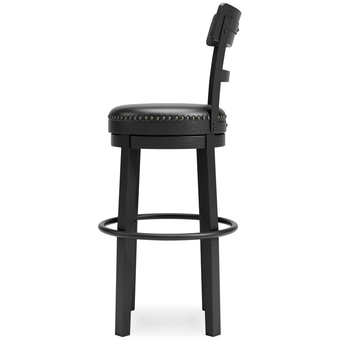 Signature Design Black Tall UPH Swivel Barstool(1/CN)