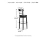 Signature Design Black Tall UPH Swivel Barstool(1/CN)