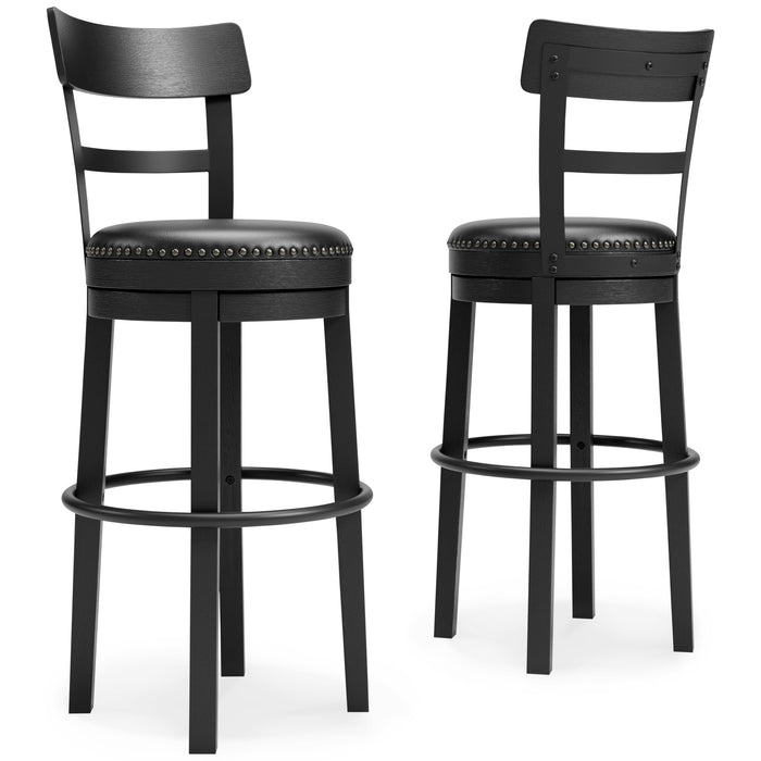 Signature Design Black Tall UPH Swivel Barstool(1/CN)