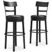 Signature Design Black Tall UPH Swivel Barstool(1/CN)