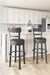 Signature Design Black Tall UPH Swivel Barstool(1/CN)