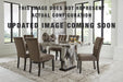 Signature Design Dark Brown/Beige 5-Piece Dining Package